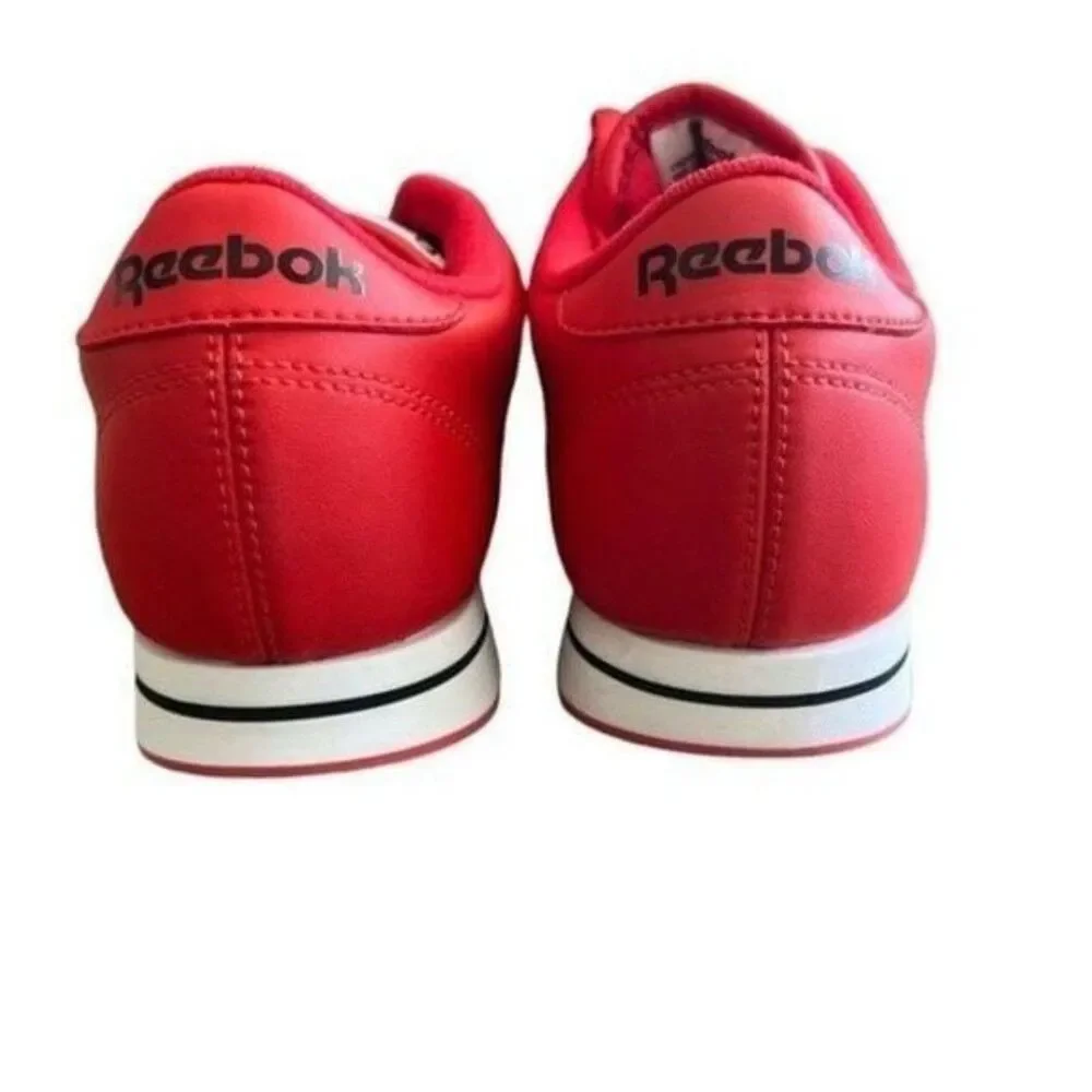 Reebok Womens Classic shoes Red/white Lace Up Low Top Sneakers Shoes Size 6.5